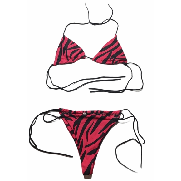 Neon Pink 3 Piece Bikini From Matte Colle… - Picture 3 of 6